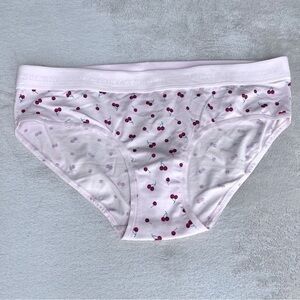 NWT 🍒 Victoria’s Secret pink cotton hipster panties with cherries 🍒 size medium